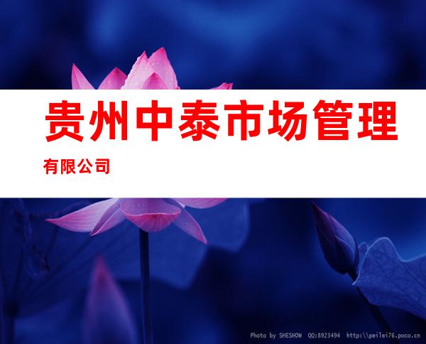 贵州中泰市场管理有限公司